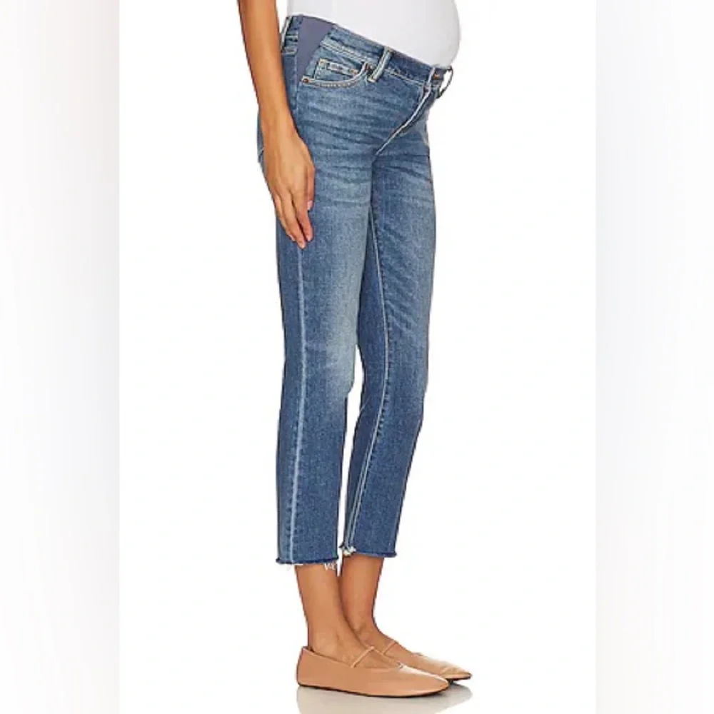 Paige Jimmy Jimmy Crop Maternity Jeans in Penelope. - Picture 1 of 9